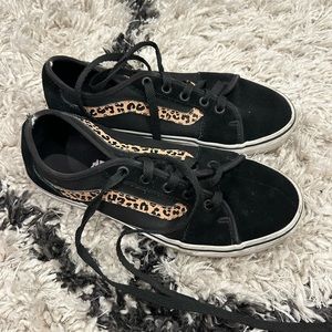 Vans Black Cheetah Lace Ups